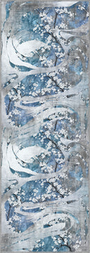 Alfombra floral azul Cherry Blossom Dance