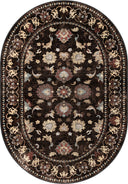 Alfombra clásica ribeteada negra Sultan's Garden