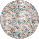 Alfombra moderna de estampado animal beige Butterfly Traces