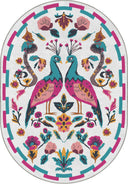 Colorful Peacock Animal Print Rug