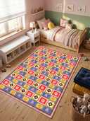 Alfombra Colorful Motifs Multicolor Kilim