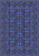 Alfombra floral azul Royal Garden