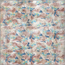 Alfombra moderna de estampado animal beige Butterfly Traces