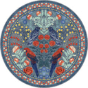 Alfombra de estampado animal azul Confidant Garden