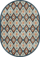 Alfombra Kilim Ikat azul marino