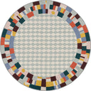 Alfombra geométrica azul Mosaic