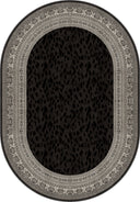 Alfombra clásica con borde negra Mystic Meander