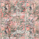 Alfombra Tropical Garden rosa de estampado animal