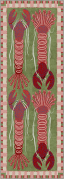 Alfombra de estampado animal Red Lobsters