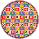 Alfombra Colorful Motifs Multicolor Kilim