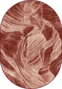 Alfombra moderna Layers terracota