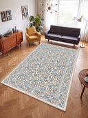 Alfombra floral crema Mirrored Rose