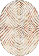 Alfombra moderna geométrica beige Desert Traces