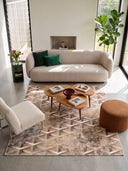 Alfombra geométrica beige Structure