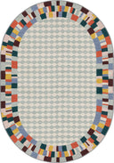 Alfombra geométrica azul Mosaic