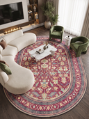 Fuchsia Garden Classic Bordered Rug
