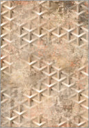 Alfombra geométrica beige Structure