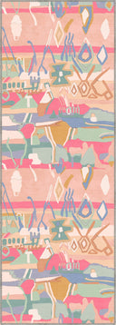 Alfombra moderna rosa Duru Ethnic