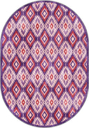 Alfombra Kilim Rosa Ikat
