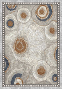 Alfombra moderna con borde gris Ringed Agate