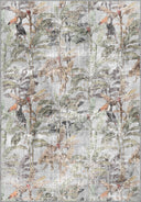 Alfombra de estampado animal gris Tropical Garden
